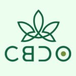 Logo de la tienda CBD Organics Logo cuadrado fondo verde