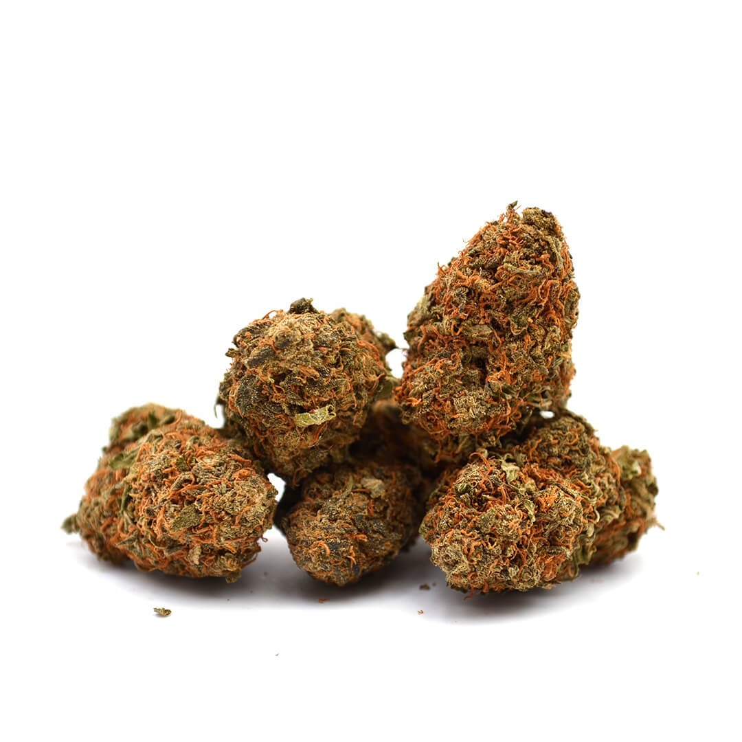 Flores de CBD Orange Bud de Mama Kana, caracterizadas por su aroma cítrico y refrescante