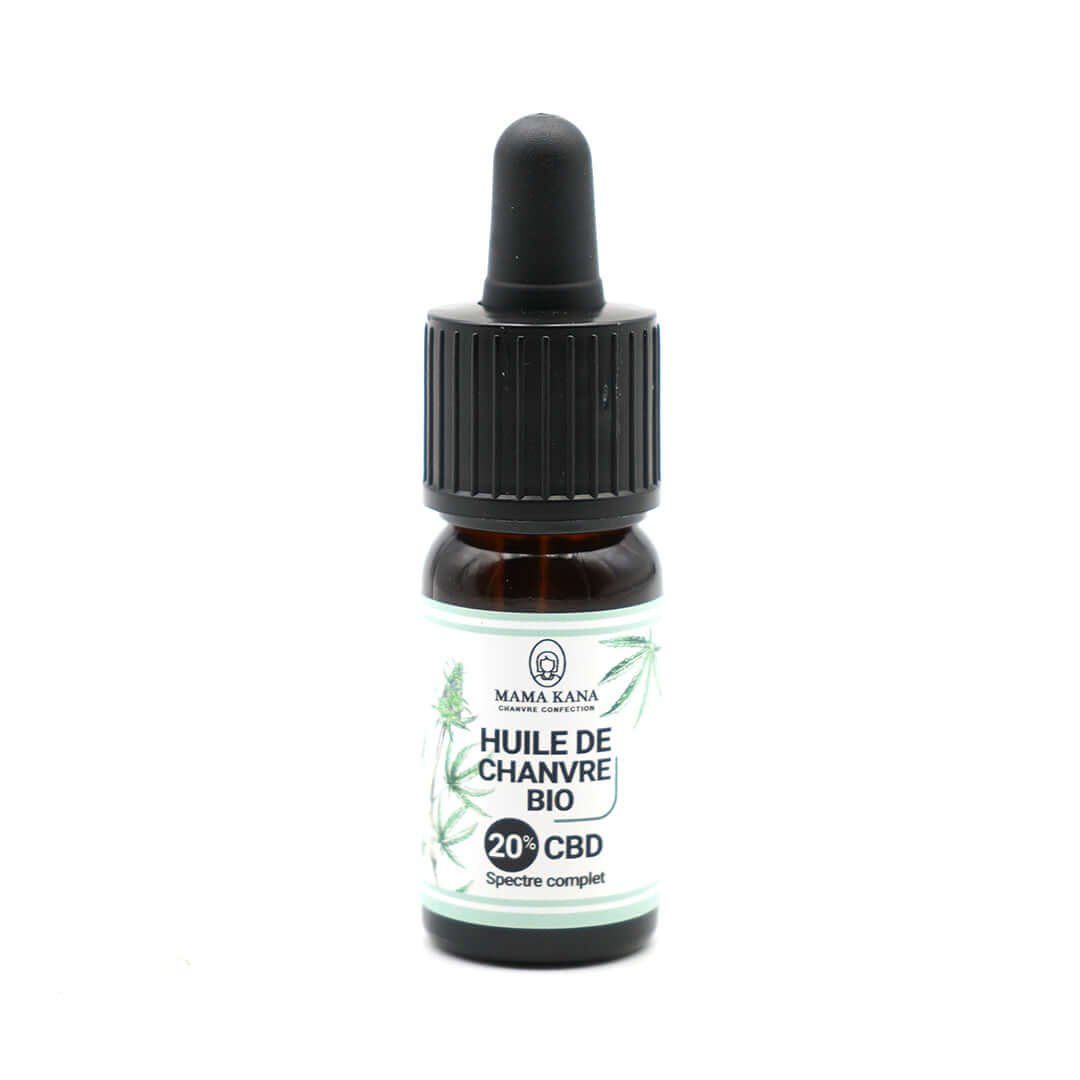 Aceite de CBD 20% espectro completo de Mama Kana, elaborado con cáñamo orgánico.