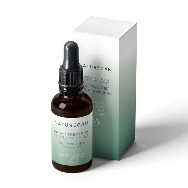 Aceite de CBD Cannactiva 20% en frasco de 10 ml con cuentagotas